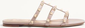 Valentino Garavani Rockstud Flat Slide Sandal Wo