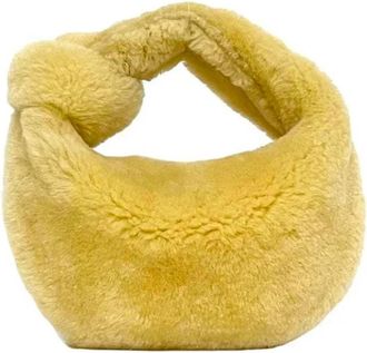 Bottega Veneta Pre-owned Fur handbags - Dames - Vintage Handtas - Geel - ONE Size - Leer - Vintage