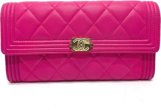 Chanel Matelasse Leather Long Wallet (Bi-Fold) (Pre-Owned)