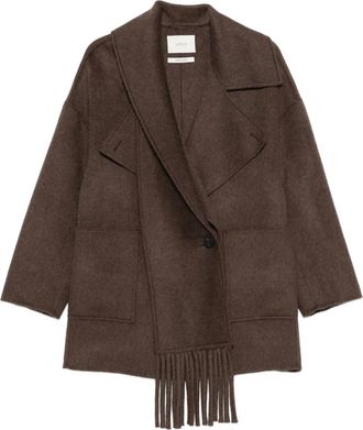 Vicolo Cappotto con frange - Marrone