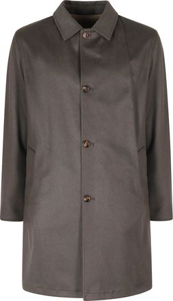 Kired Military Green Double Cash Reversible Cashmere-Blend Parka
