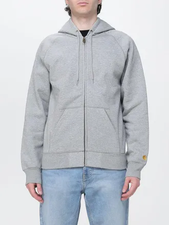 Carhartt Work in Progress Relaxed Fit Cotton Zip-Up Hoodie with Drawstring and Welt Pockets