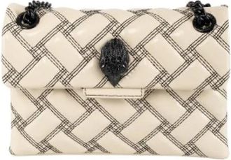 Kurt Geiger Kensington Tas van Leer - Dames - Schoudertassen - Beige - ONE Size - Leer - Tassen