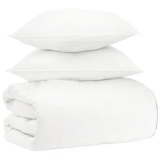 vidaXL Set Di Piumoni 3 Pz Bianco Bamb&ugrave; Vidaxl