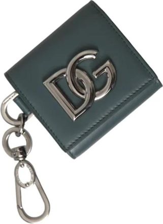 Dolce & Gabbana Tweedehands leren portemonnees - Dames - Vintage Accessoires - Groen - ONE Size - Leer - Vintage