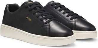 HUGO BOSS Nappa leather sneakers with gold-tone logo