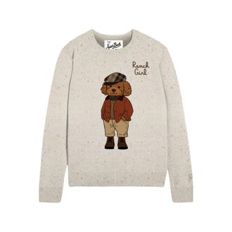 MC2 Saint Barth New Queen Donegal Crewneck - - Knitwear - Donna - Beige - S