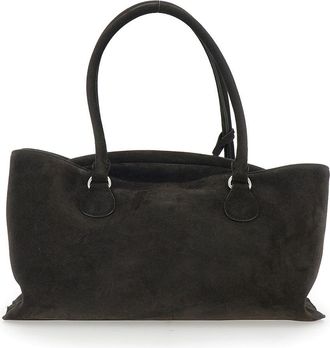 Osoi Womens Shopper Shell Brot Brown Leather Cow Shoulder Bags