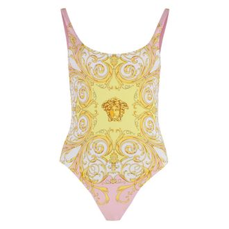 Versace Badmode, Dames, Veelkleurig, 2Xl, Polyester, Geprint Badpak uit &eacute;&eacute;n stuk