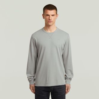 G-Star Longsleeve G-STAR Nifous R, Herren, Gr. XXL, wild dove, Jersey, Obermaterial: 100% Baumwolle, unifarben, regular fit, Rundhals, Rippb&uuml;ndchen, Shirts L