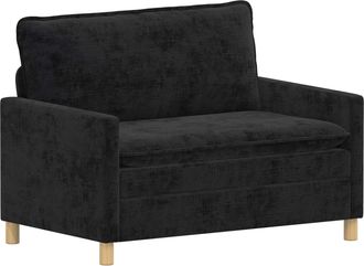 vidaXL Divano Nero 126 X 81 X 87,5 Cm Poliestere Vidaxl