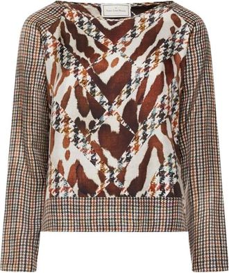 Pierre-Louis Mascia Aloe Silk Longsleeve Shirt - Dames - Blouses - Veelkleurig - L - Denim - Overhemden