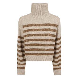Brunello Cucinelli Dames, Truien, Beige, Maat: XS Wol