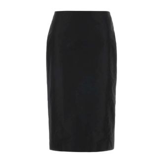 Jil Sander Pencil Skirts, female, Black, Size: L Technical Faille Skirt