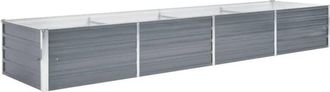 vidaXL Vidaxl - Garden Raised Bed Galvanised Steel 320x80x45 cm Grey