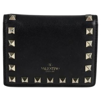 Valentino Pre-owned Wallets, female, Black, Size: ONE SIZE Pre-owned Rockstud Wallet