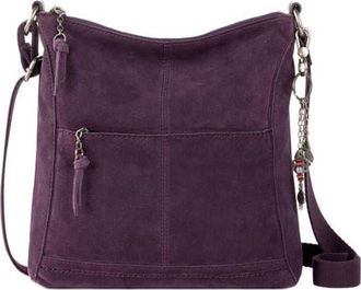 The Sak Lucia Crossbody Leather Bag in Aubergine Suede at Nordstrom