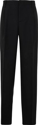 Versace Mens Formal Pants Loose Fit - Black Wool - Size EU 46 (Mens)