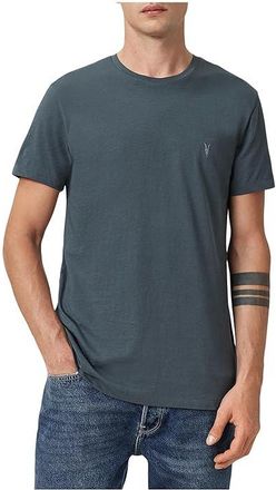 AllSaints Tonic Short Sleeve Crew Mens Clothing Sunil Blue : LG, Cotton