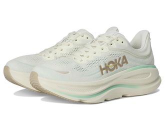 Hoka One One Bondi 9 Womens Shoes Truffle Salt/Sea Glass : 10.5 D - Wide, Synthetic