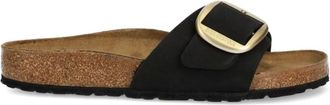 Birkenstock Madrid buckle-detail slides - women - Polyethylene vinyl acetate (PEVA)/Nubuck Leather/Calf Suede - 39 Regular - Black