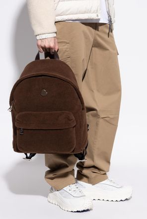 Moncler Backpack With Logo, Mens, Brown