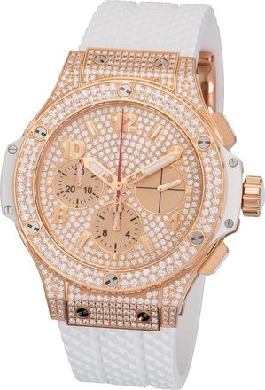 Hublot Big Bang White Diamond Dial Automatic 18 Carat Rose Gold Ladies Watch 341.PE.9010.RW.1704