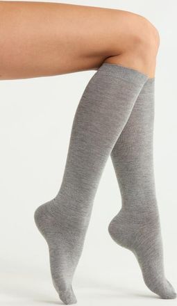 Nordstrom Assorted 2-Pack Everyday Flat Knit Knee High Socks in Oatmeal Multi Pk at Nordstrom, Size 9-11