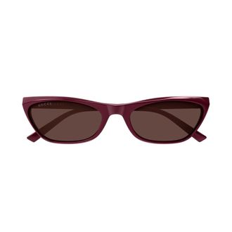 Gucci Zonnebril met geometrisch montuur - Dames - Accessoires - Paars - Maat: 56 MM
