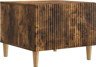 vidaXL Mesa De Caf&eacute; Roble Ahumado 49 X 50 X 40 Cm Madera De Ingenier&iacute;a Vidaxl