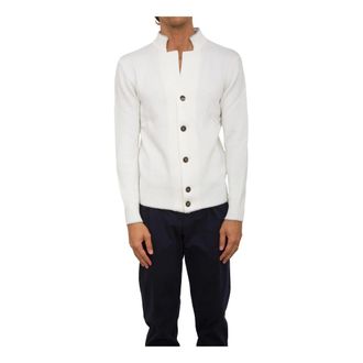 Eleventy Cardigans, male, White, Size: M White Cardigan Sweater