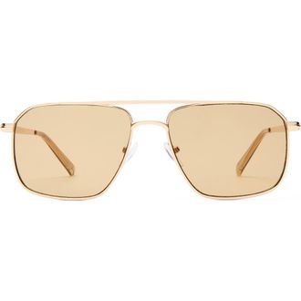 AIRE Equator 55mm Aviator Sunglasses in Gold /Tan /Hazel Tint at Nordstrom