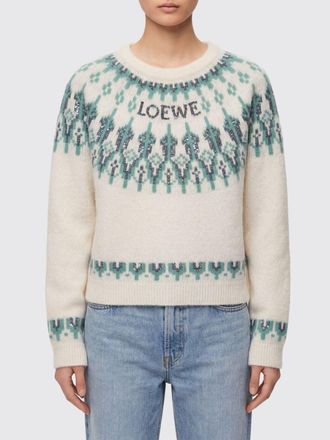 Loewe Maglia a girocollo in misto lana con motivo Fair Isle Loewe