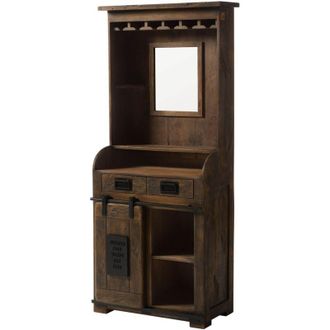 Massivmoebel24 Bar Mango 75x35x170 braun lackiert railway 441