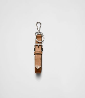 Prada Saffiano leather keychain