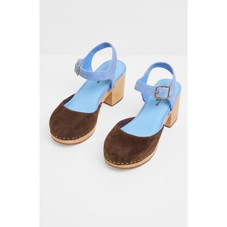 Charlotte Stone Maud Multicolor Ankle Strap Platform Clog in Umber at Nordstrom, Size 11