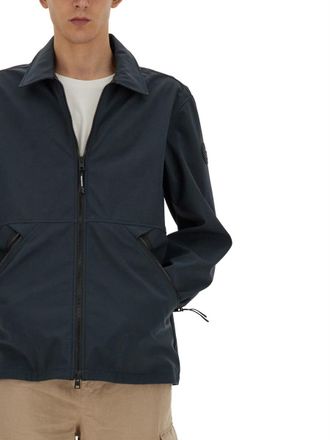 Woolrich Logo-Embroidered Polyester Jacket - Blue