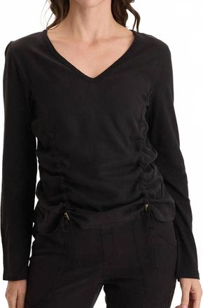 Xcvi Ketti Long Sleeve Top In Black