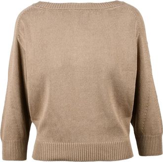 Alpha Studio Turquoise Cotton Boat Neck Raglan Sweater