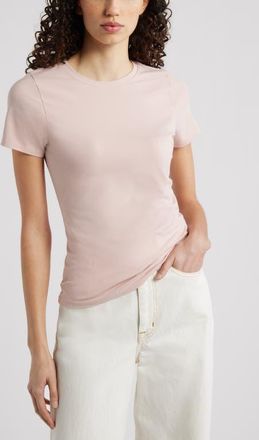 Nordstrom Pima Cotton Blend Crewneck T-Shirt in Pink Smoke at Nordstrom, Size Xx-Small