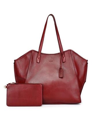 OLD TREND Iris Large Leather Carryall Tote in Oxblood at Nordstrom