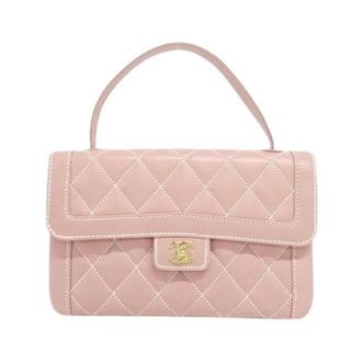 Chanel Pre-owned Wild Stitch Handbag - Dames - Pre-owned - Roze - Maat: ONE Size Leer