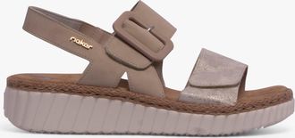 Rieker 69260-60 Womens Sandals Beige - Size UK 6.5
