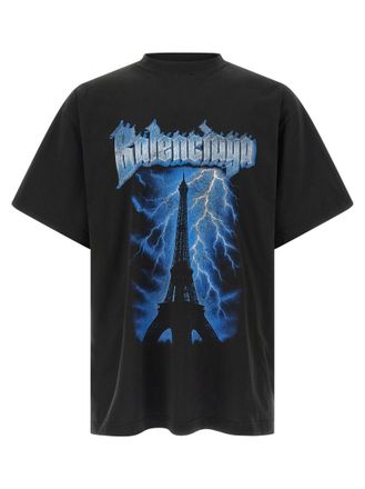 Balenciaga Black Printed T-shirt
