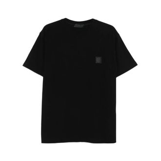 Stone Island Compass Patch T-Shirt - Heren - T-shirts - Zwart - M - Katoen - Tops