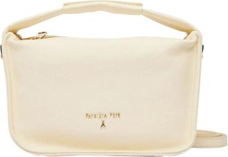 Patrizia Pepe Logo Plaque Tote Bag - Dames - Handtassen - Wit - ONE Size - Wol - Tassen