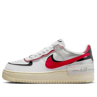 Nike (WMNS) Nike Air Force 1 Shadow White Silver Red FN6335-100