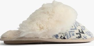 Totes Womens Totes Toasties FAIR ISLE KNIT Mule Slippers Womens Blue - Size: 3/3.5/4