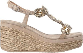 Alma En Pena Alma EN Pena, Schoenen, Dames, Beige, 37 EU, Wig trek sieraden