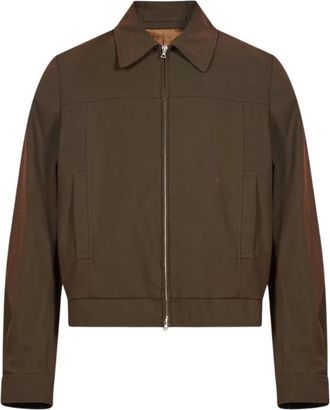 Dries Van Noten Bosier M.w. Jas - Heren - Bomber jackets - Bruin - L - Wol - Jassen
